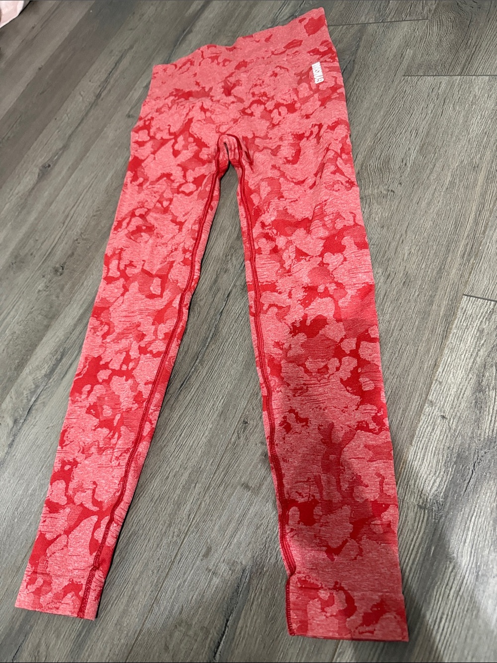 Gymshark red camo leggings M